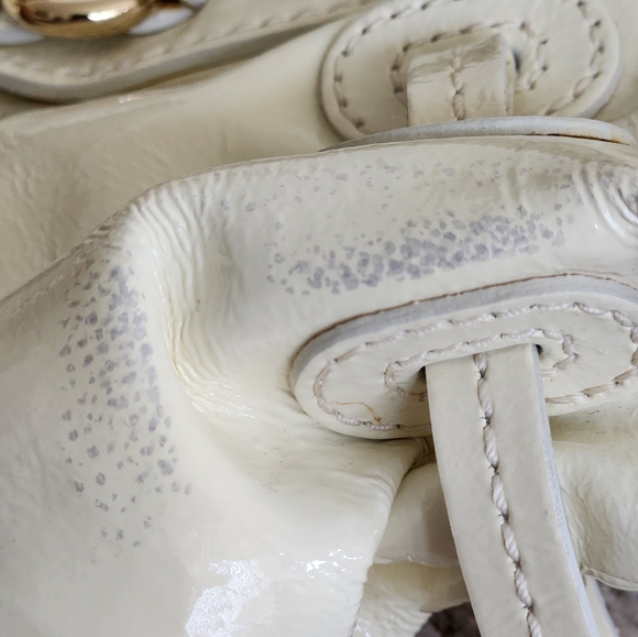 đź’ĄCLEARANCEđź’Ą AUTHENTIC VINTAGE BEIGE PATENT LEATHER DOONEY & BOURKE - Picture 14 of 16